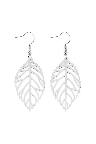 SMALL LEAF CAST HOOK EARRINGS/6PCS
