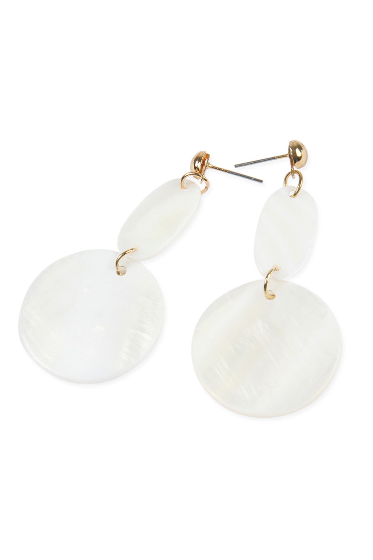 LINKED SEASHELL STATEMENT EARRINGS