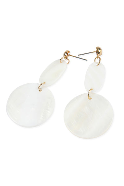 LINKED SEASHELL STATEMENT EARRINGS