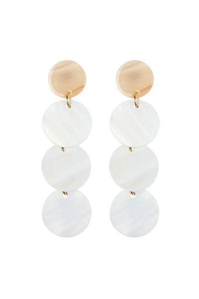 DISC SEASHELL STATEMENT EARRINGS