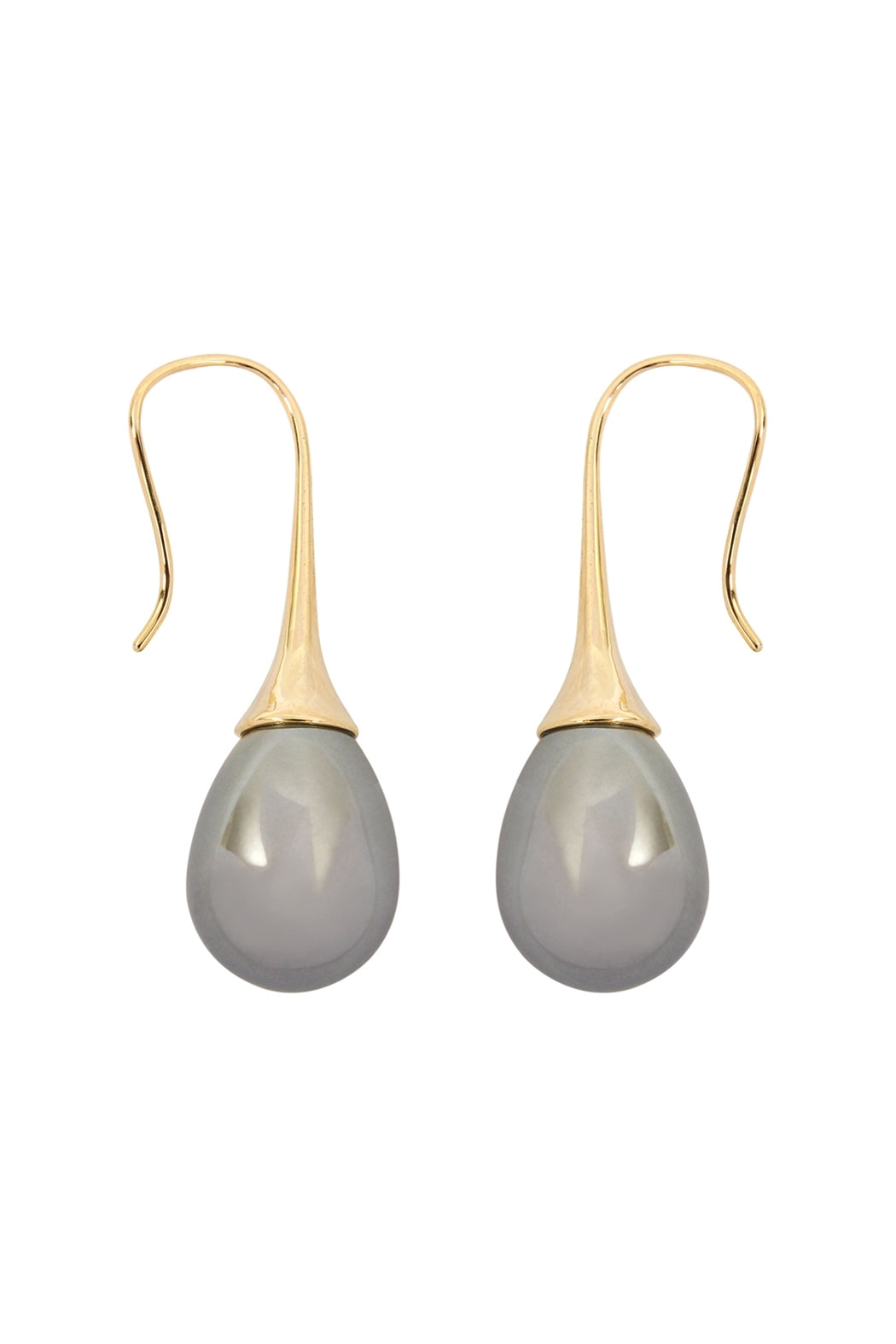 TEARDROP PEARL PULL TROUGH EARRINGS