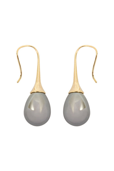 TEARDROP PEARL PULL TROUGH EARRINGS