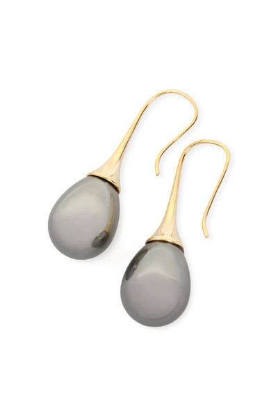 TEARDROP PEARL PULL TROUGH EARRINGS