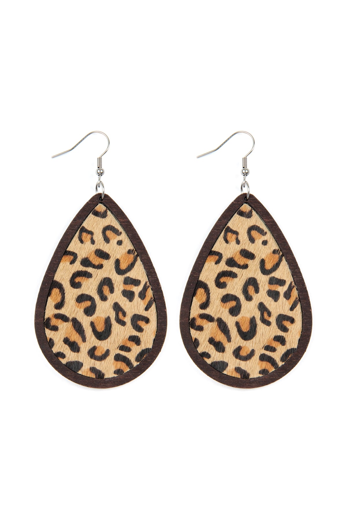 LEATHER TEARDROP EARRINGS