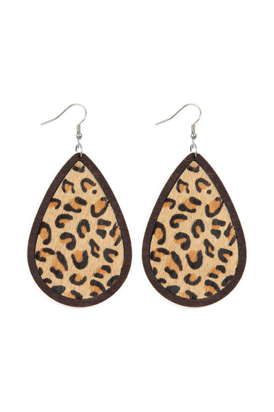 LEATHER TEARDROP EARRINGS