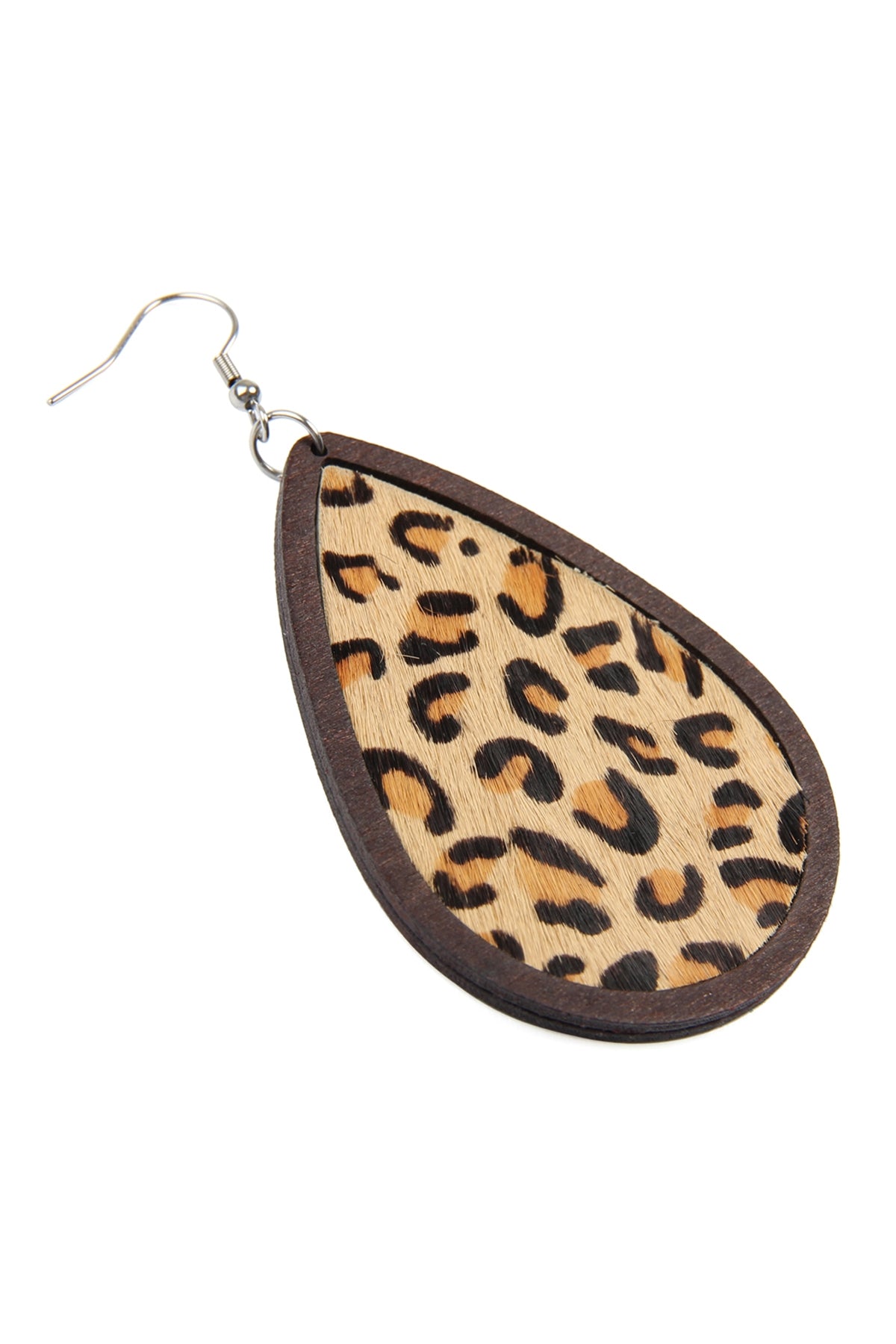 LEATHER TEARDROP EARRINGS