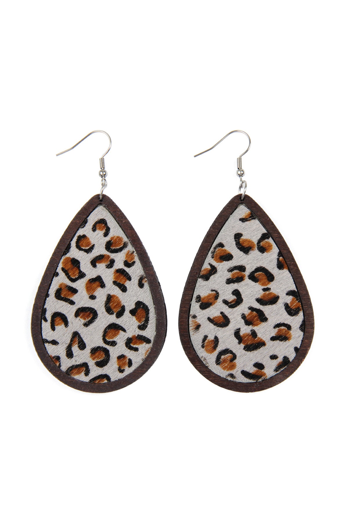 LEATHER TEARDROP EARRINGS