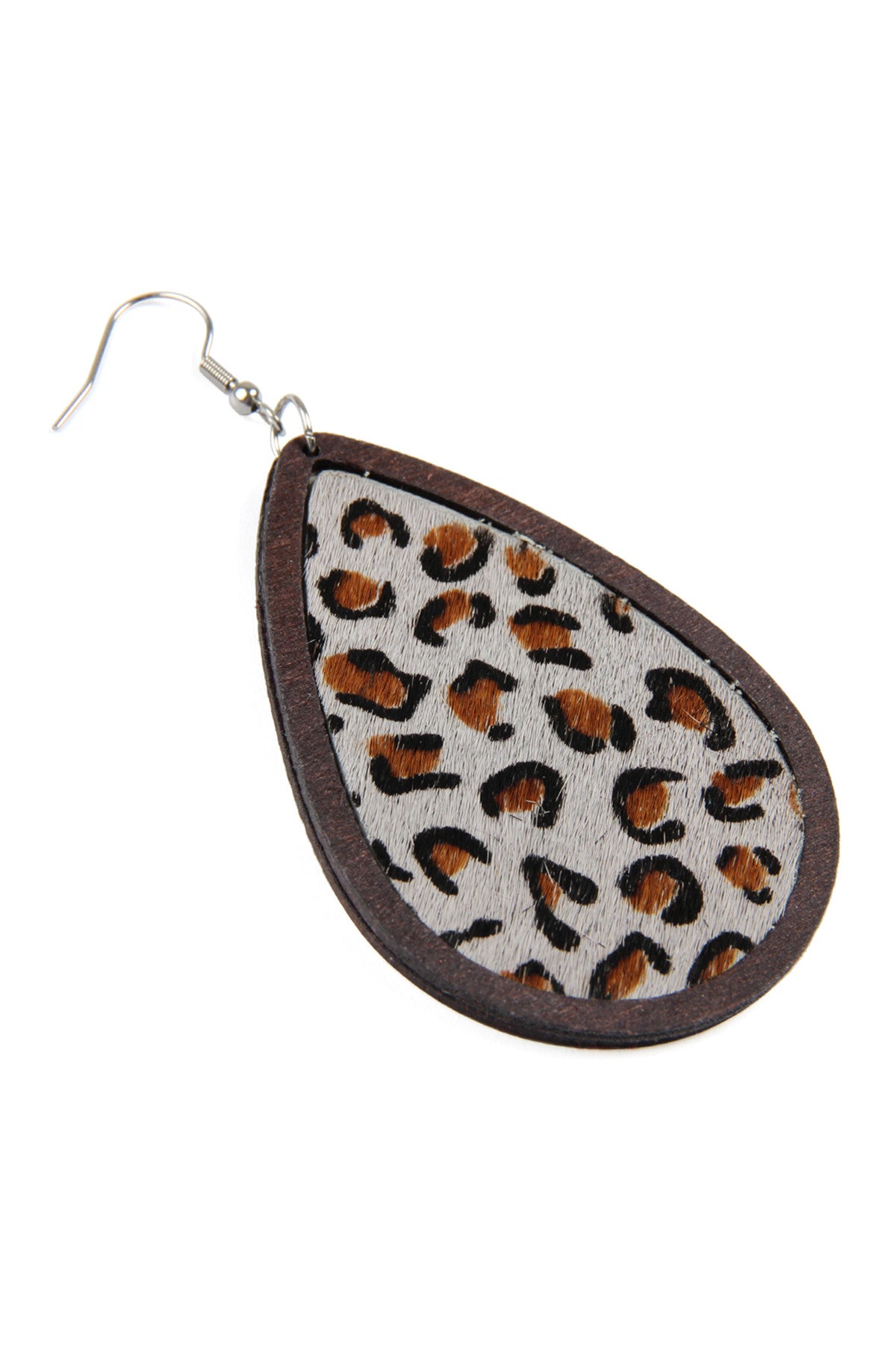 LEATHER TEARDROP EARRINGS