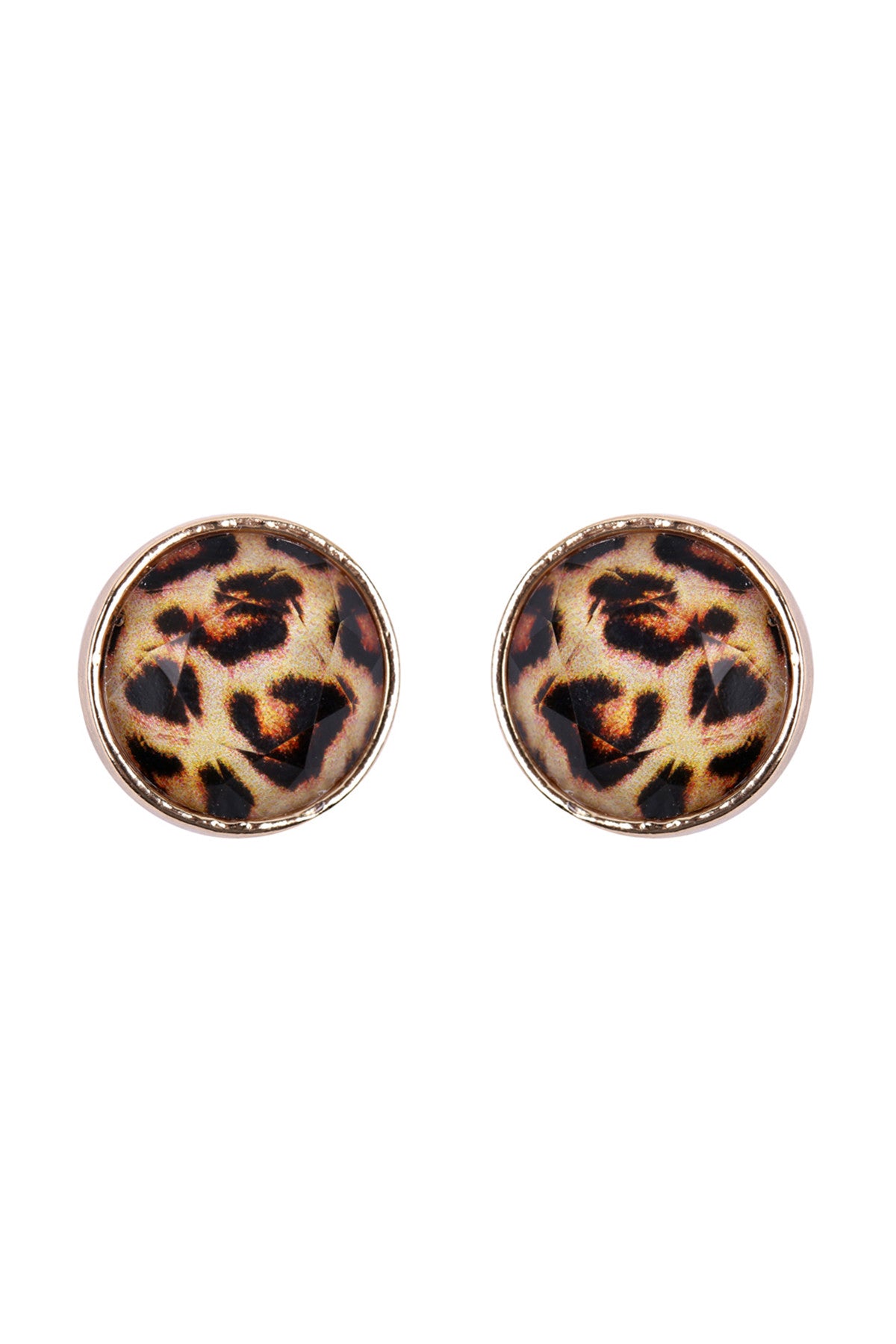 FACETED CIRCLE ACRYLIC POST EARRINGS/6PAIRS (NOW $0.75 ONLY!)