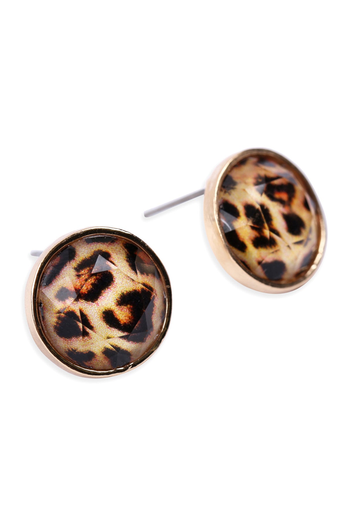 FACETED CIRCLE ACRYLIC POST EARRINGS/6PAIRS (NOW $0.75 ONLY!)