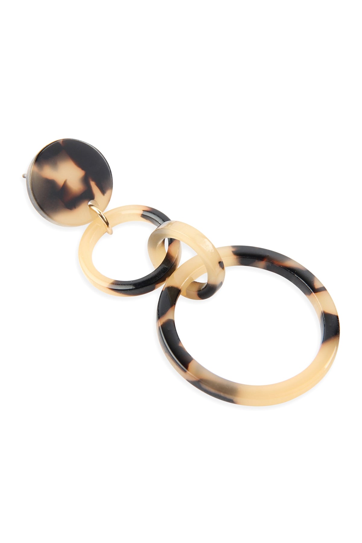 LINKED HOOP ACETATE DANGLE EARRINGS