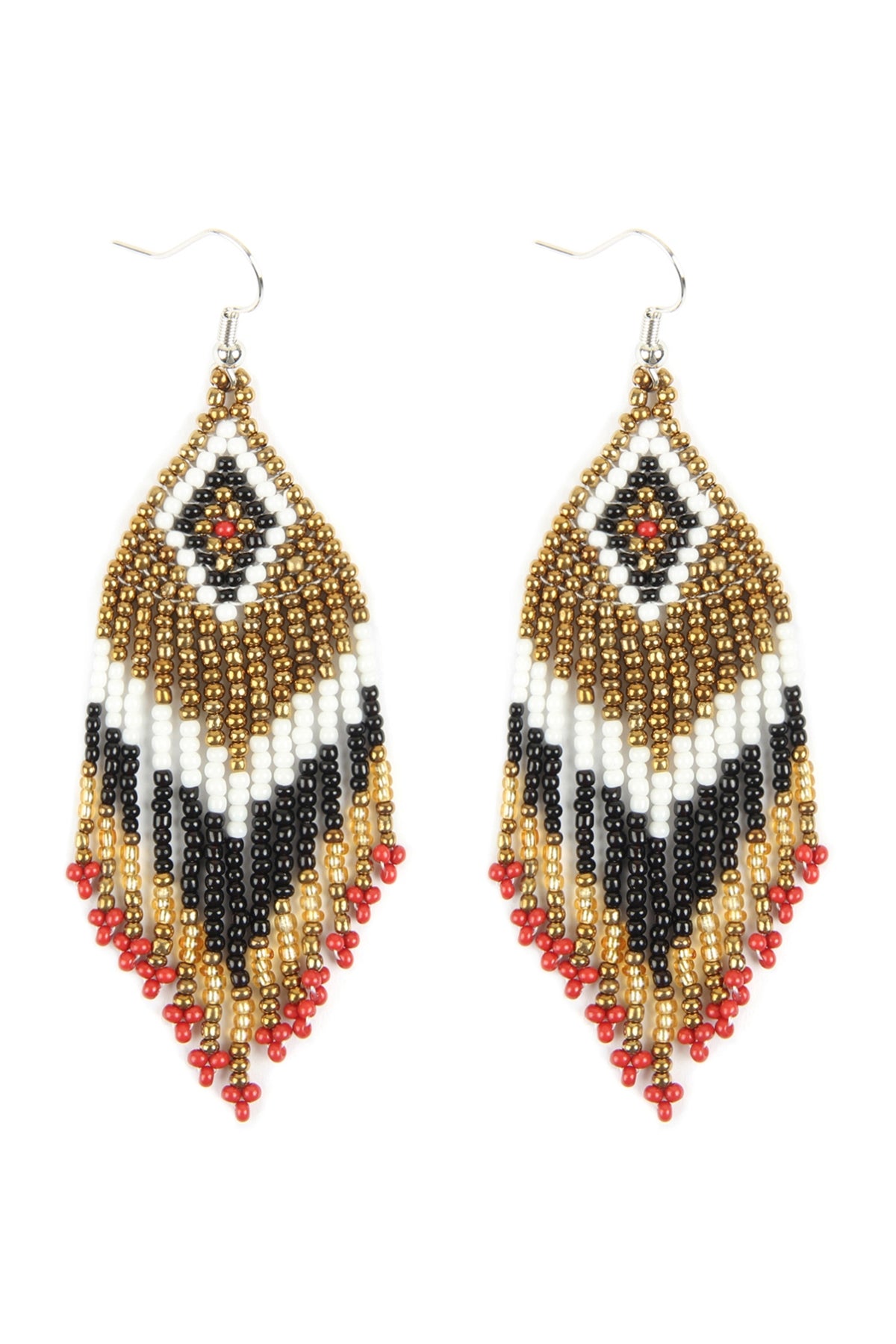 SEED BEADS DANGLE EARRINGS