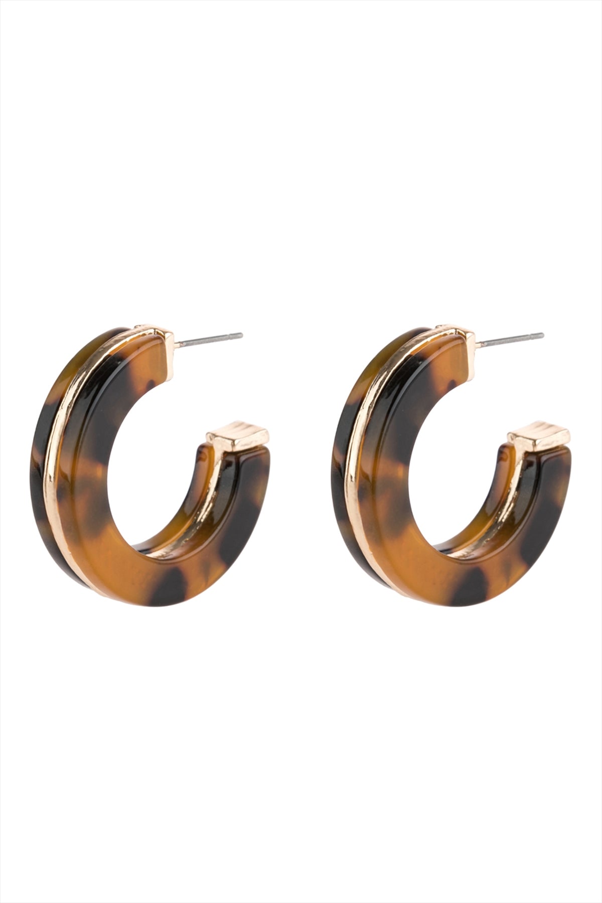 OPEN CIRCLE FACETED ACETATE EARRINGS