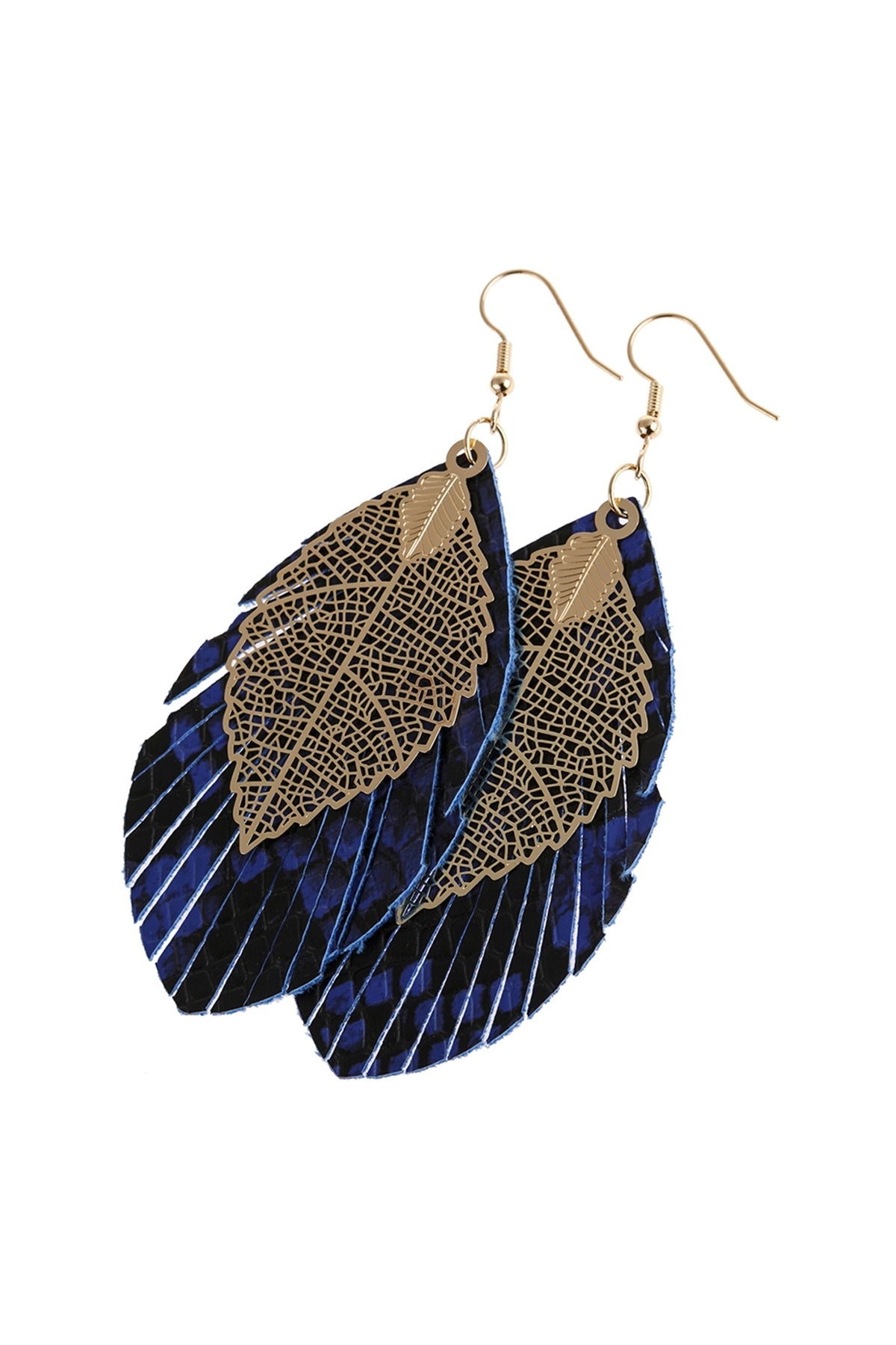 LAYERED FRINGE LEATHER EARRINGS