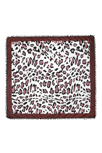 LEOPARD PRINT SQUARE TOWEL