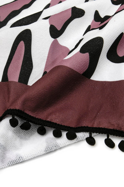 LEOPARD PRINT SQUARE TOWEL