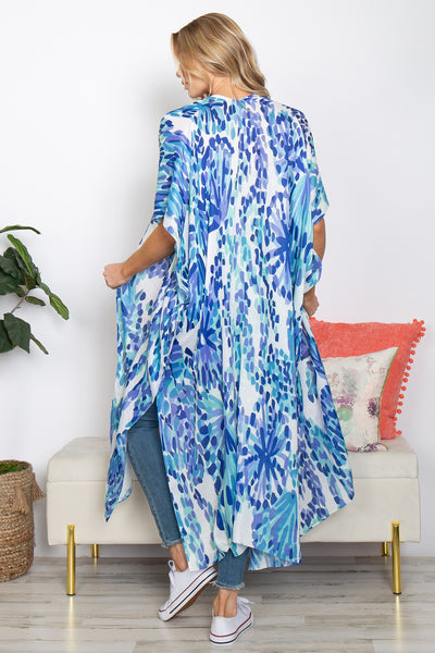 ABSTRACT PRINT SUMMER LONG KIMONO (NOW $5.75 ONLY!)