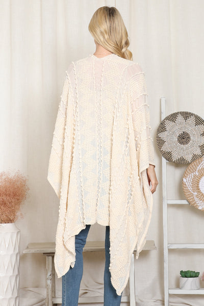 ZIGZAG POMPOM PALMER KIMONO