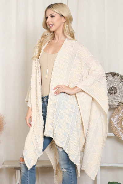 ZIGZAG POMPOM PALMER KIMONO