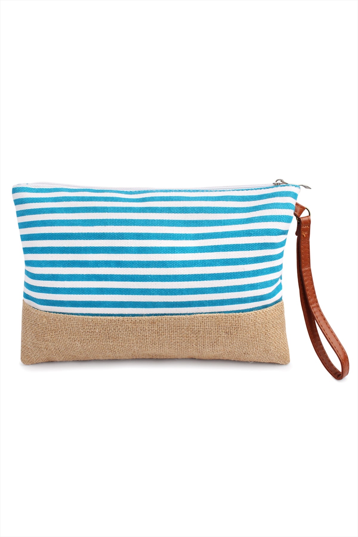 Striped Cosmetic Pouch