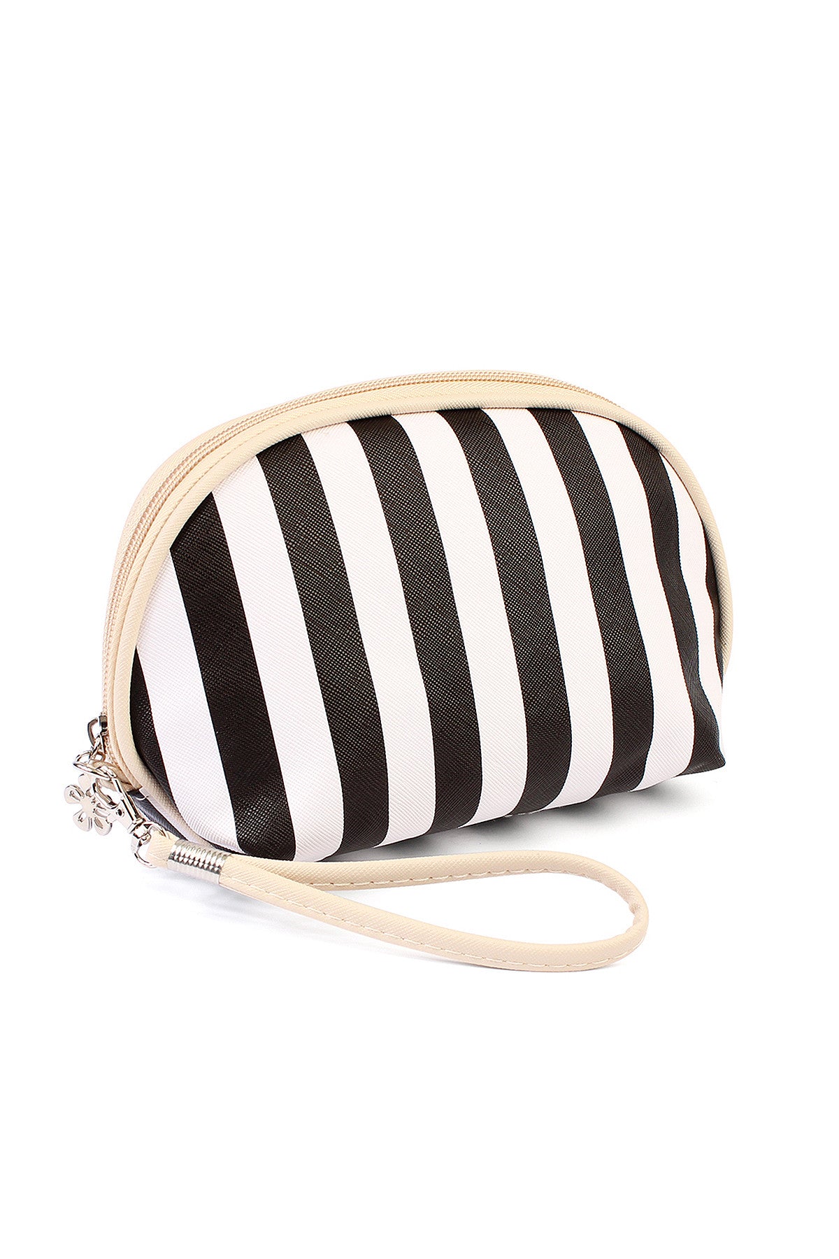 STRIPED COSMETIC BAG