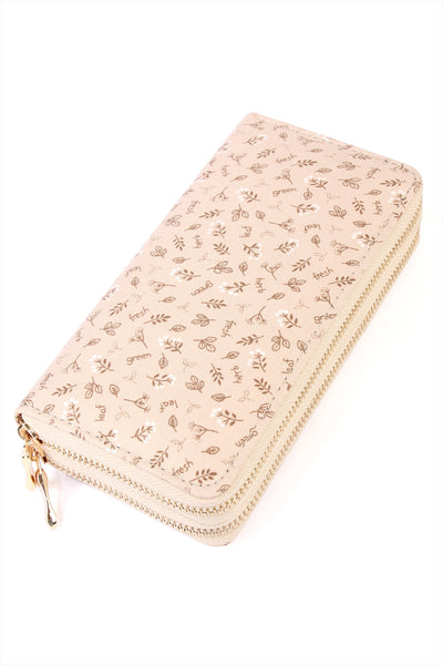 FRESH GREEN HERB DOUBLE ZIPPER WALLET