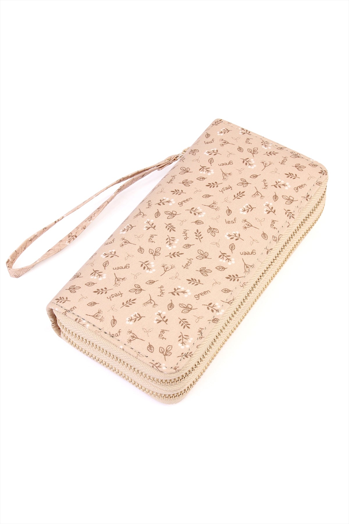 FRESH GREEN HERB DOUBLE ZIPPER WALLET