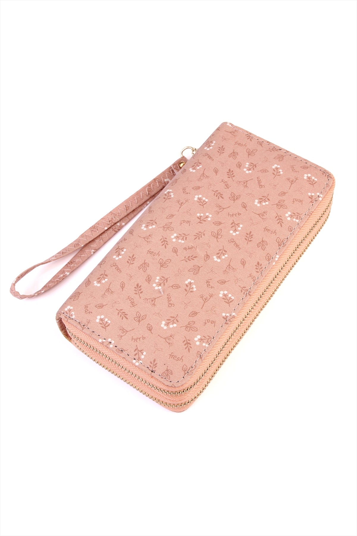 FRESH GREEN HERB DOUBLE ZIPPER WALLET