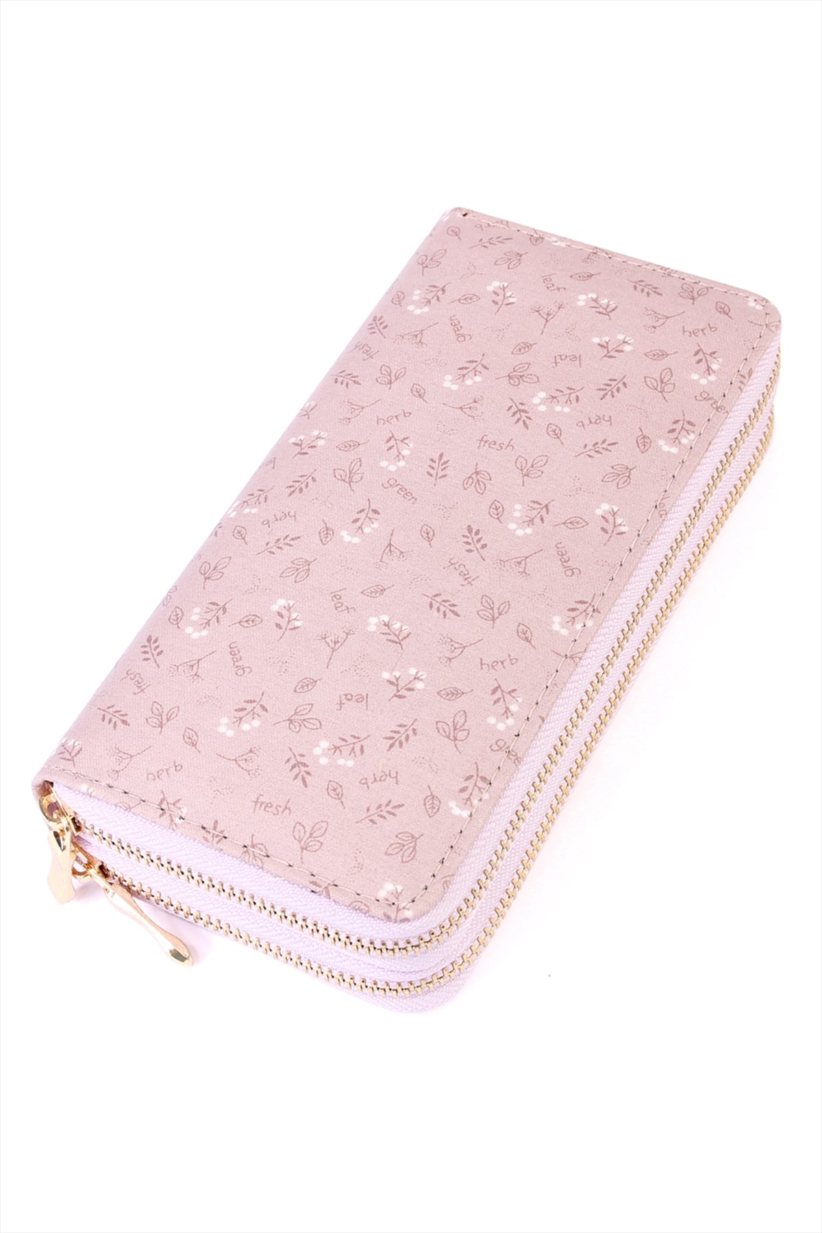 FRESH GREEN HERB DOUBLE ZIPPER WALLET