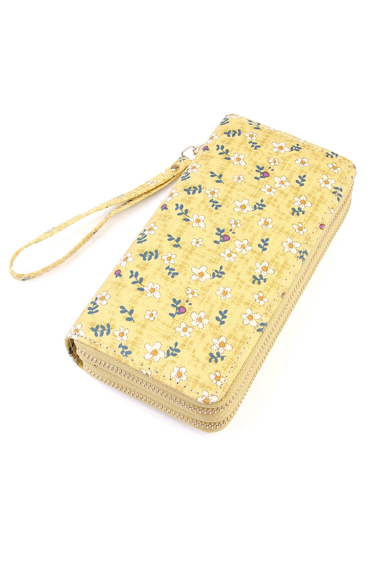 FLORAL DOUBLE ZIPPER WALLET