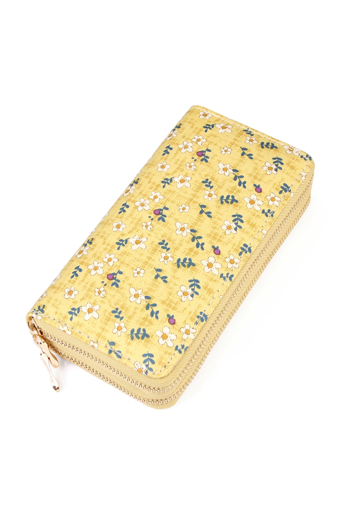 FLORAL DOUBLE ZIPPER WALLET