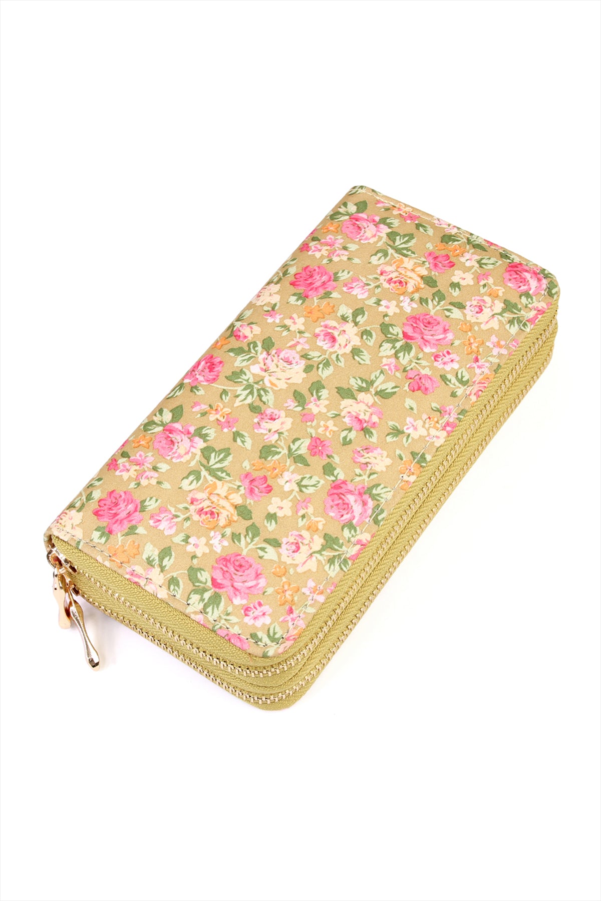 FLORAL DOUBLE ZIPPER WALLET