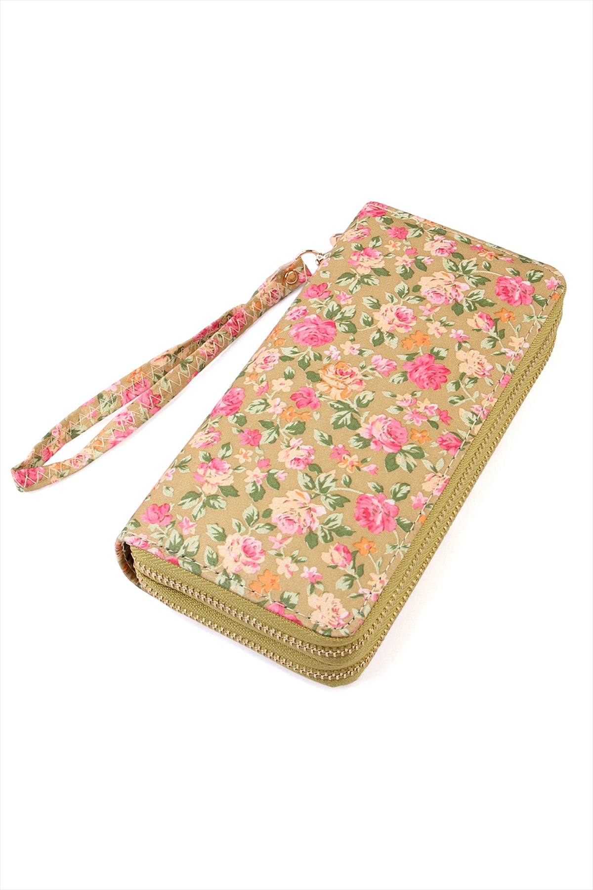 FLORAL DOUBLE ZIPPER WALLET