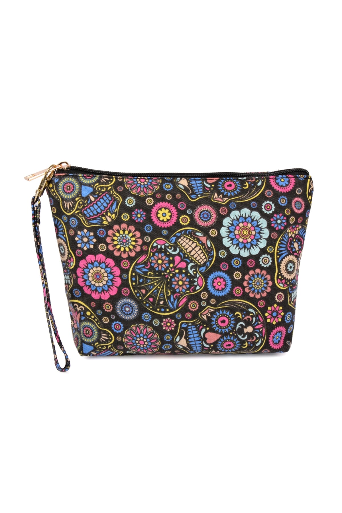 SKULL ART PRINT COSMETIC BAG