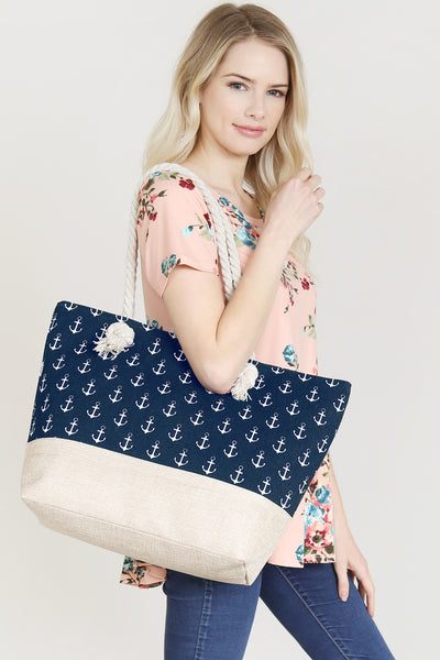 ANCHOR PRINT TOTE BAG
