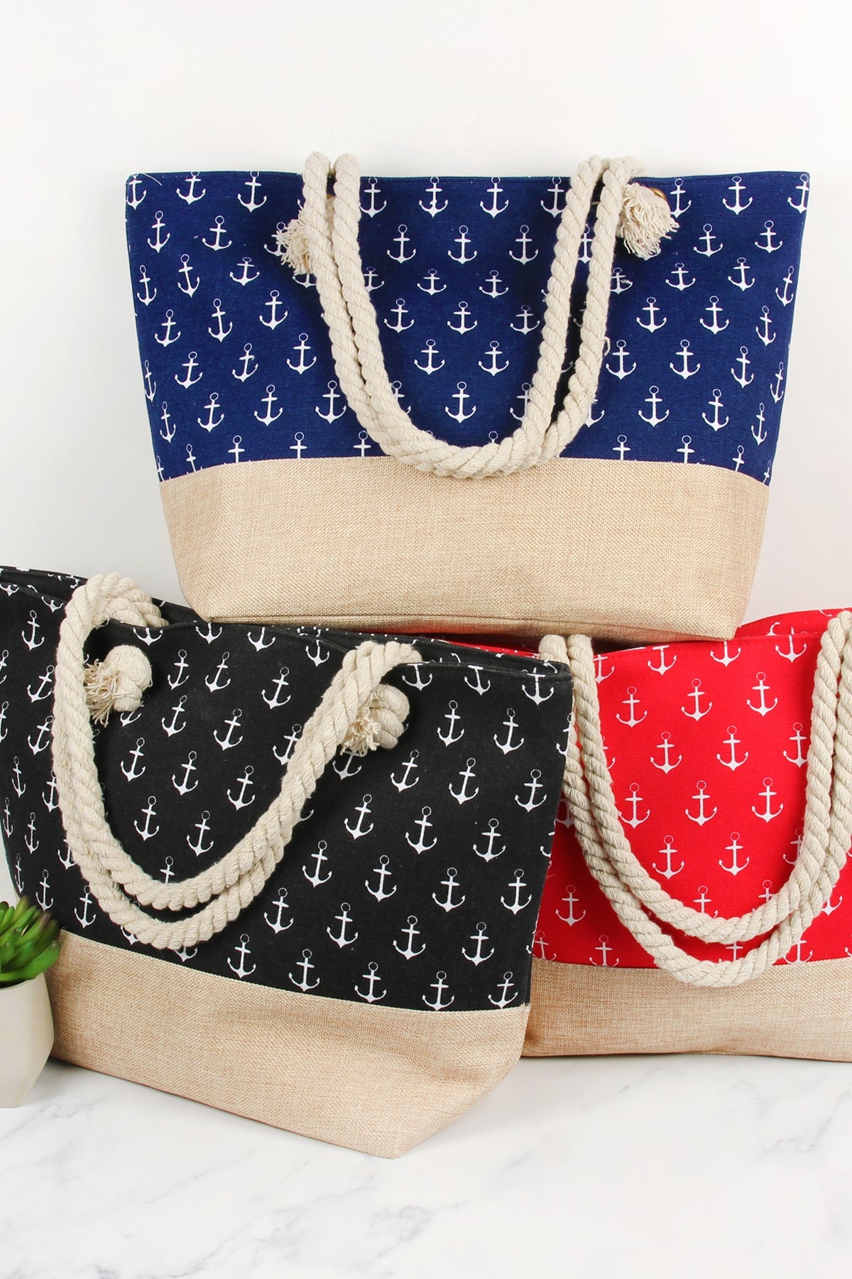 ANCHOR PRINT TOTE BAG