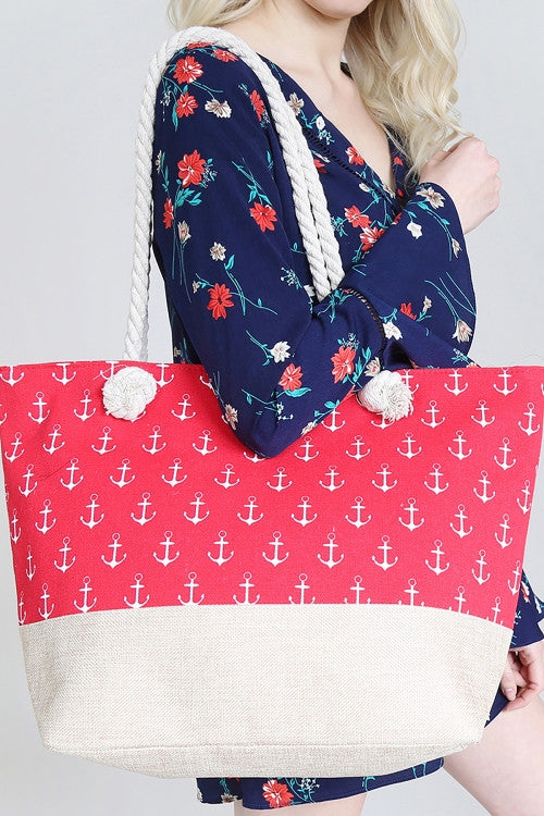 ANCHOR PRINT TOTE BAG