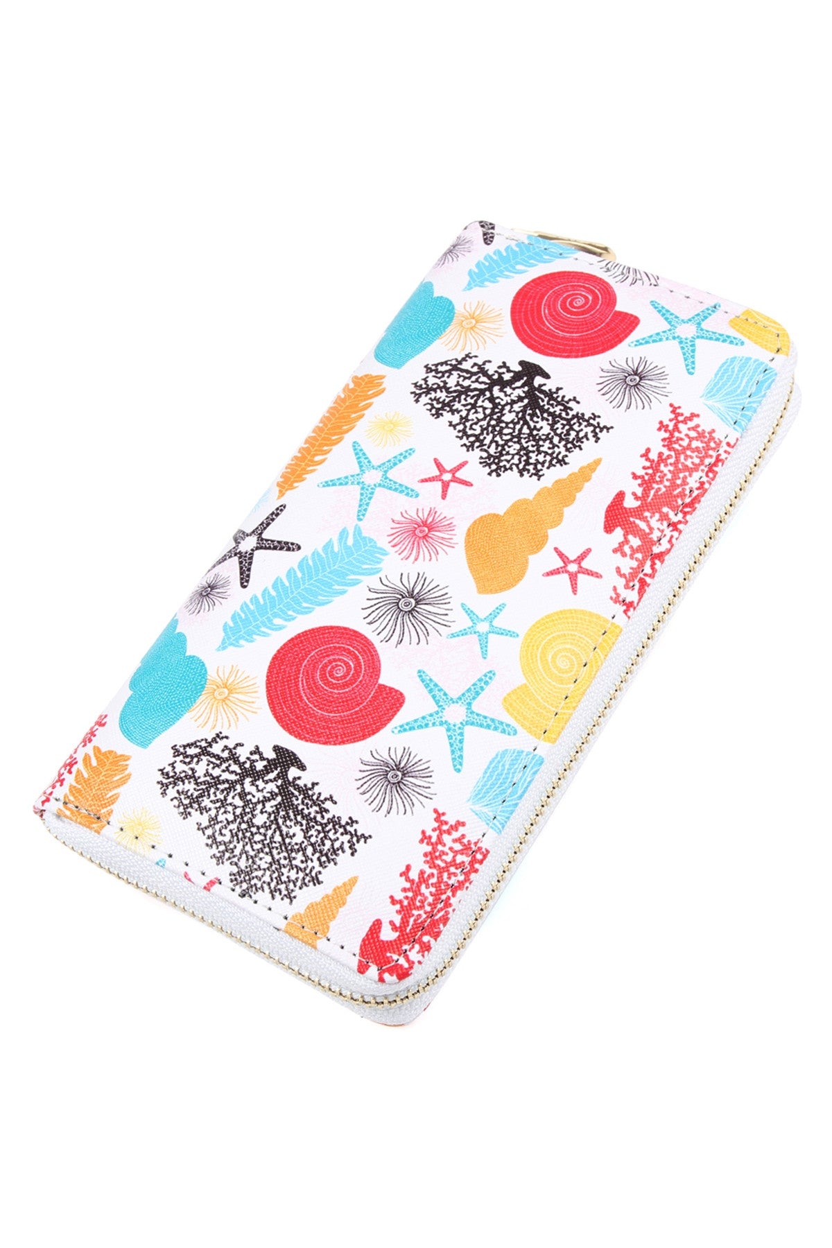 SEA CREATURES PRINTED ZIPPER WALLET