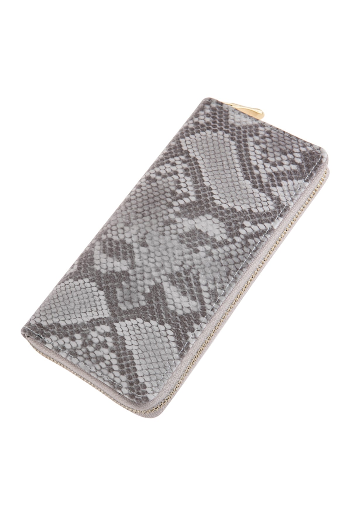PYTHON SKIN PRINTED SINGLE ZIPPER WALLET