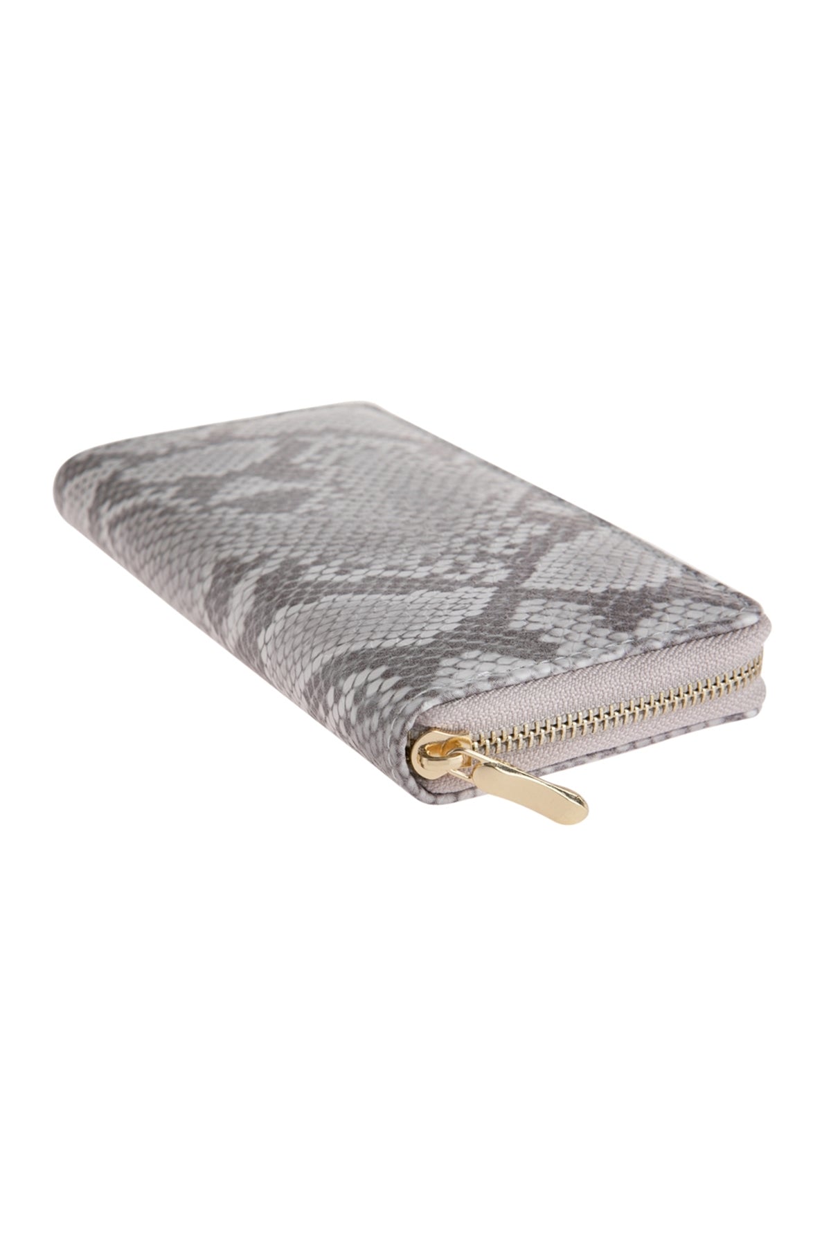 PYTHON SKIN PRINTED SINGLE ZIPPER WALLET