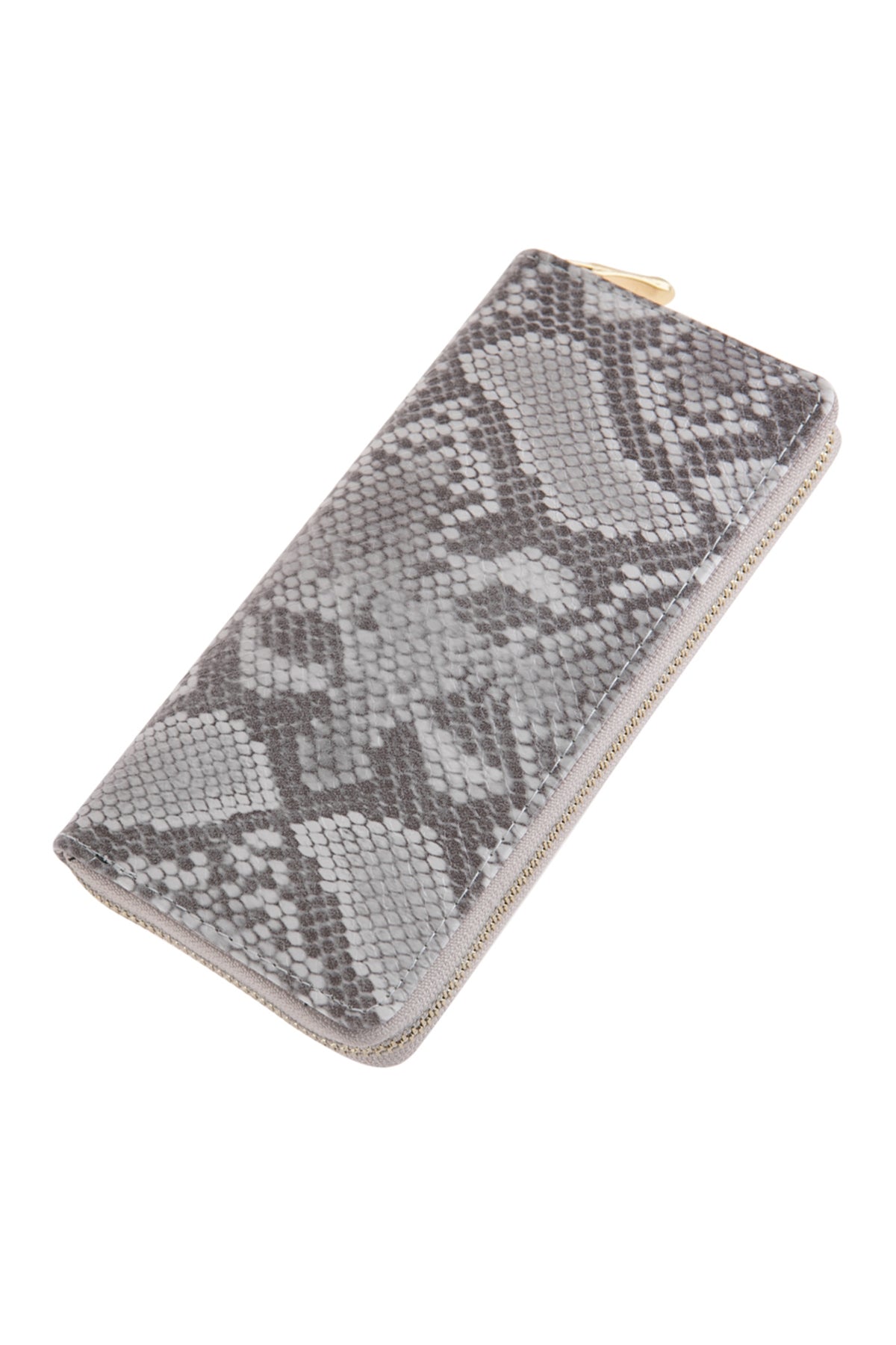 PYTHON SKIN PRINTED SINGLE ZIPPER WALLET