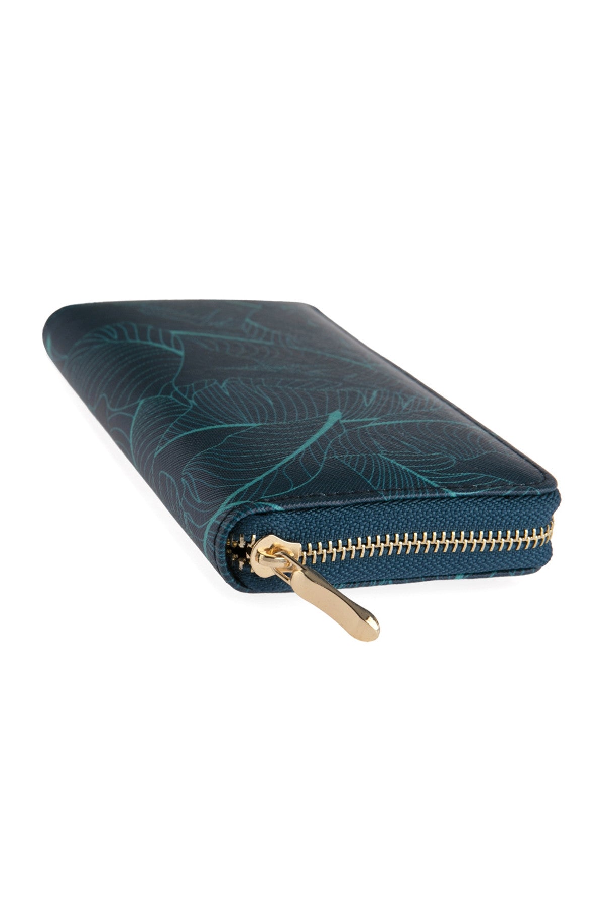 LINE BOTANICAL PRINTED ZIPPER WALLET