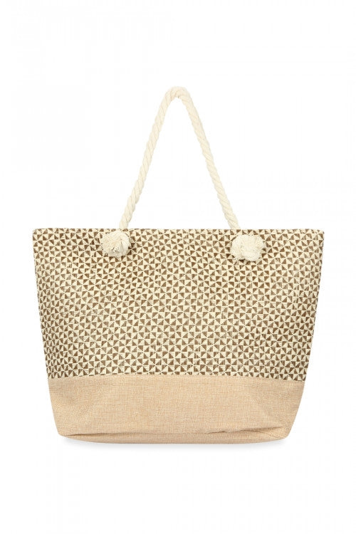 GEOMETRICAL PATTERN TOTE BAG