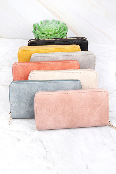 SMOKE PRINT ZIPPER WALLET