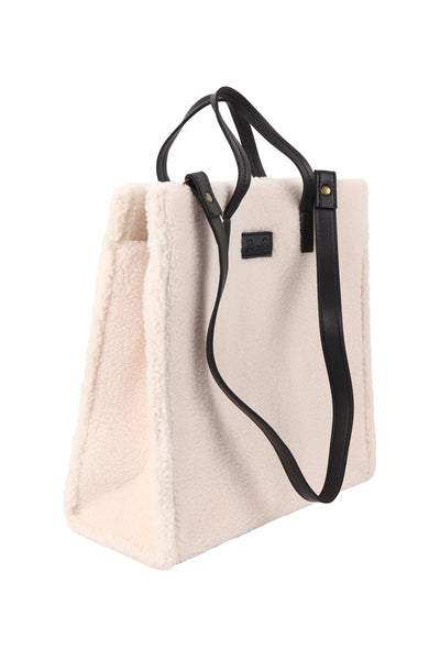 FLEECE FUR TOTE BAG W REMOVABLE STRAP (NOW $8.75 ONLY!)