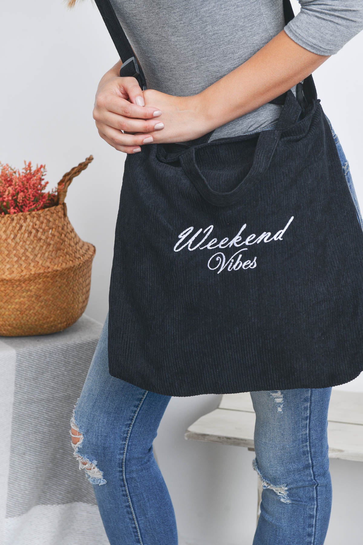 WEEKEND VIBES FASHION CROSSBODY SHOULDER TOTE BAG