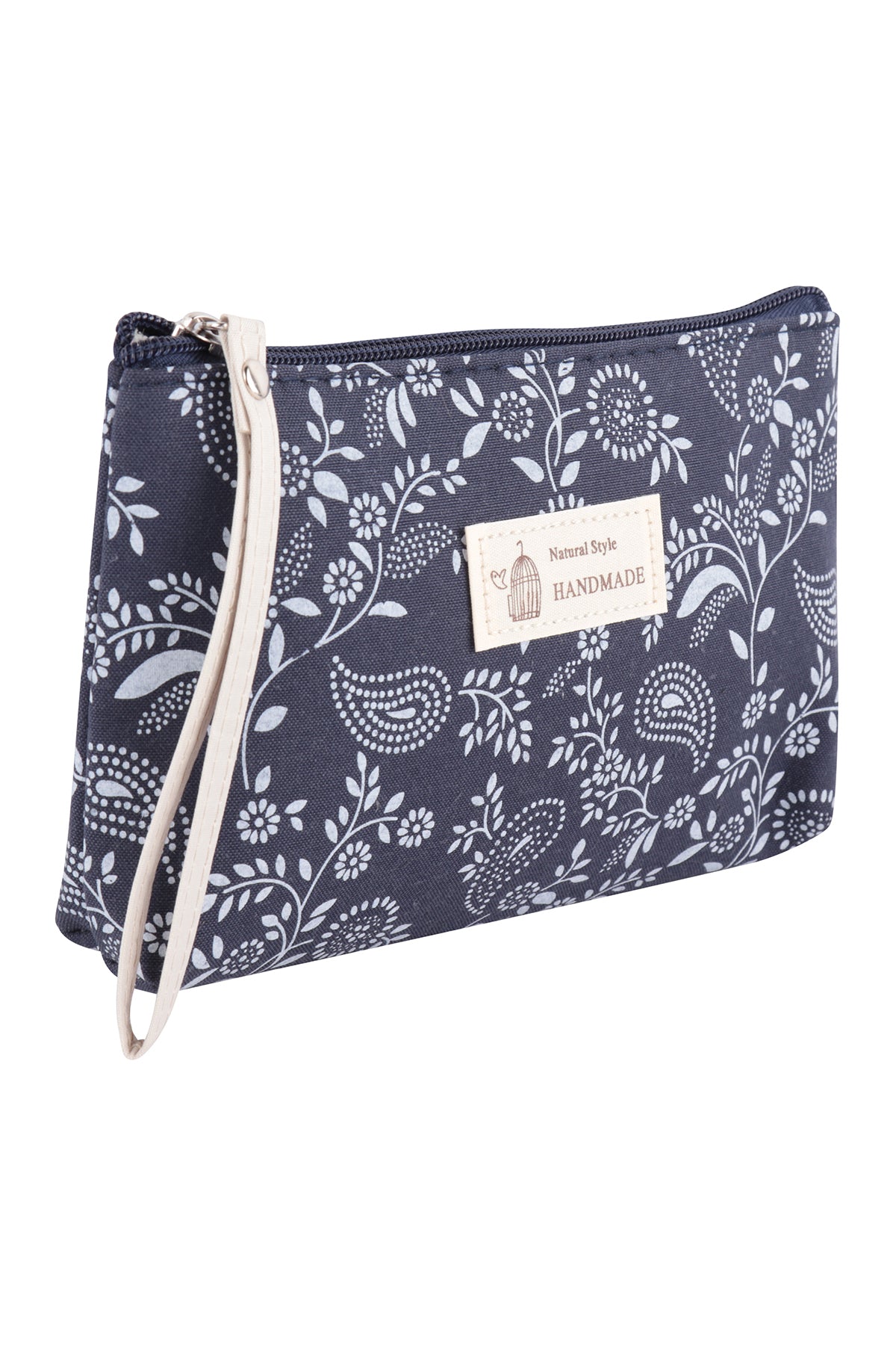 FLORAL PAISLEY POUCH COSMETIC BAG