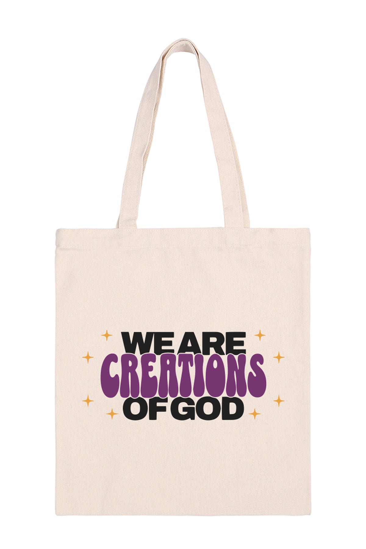 WE ARE CREATION OF GOD MINIMALIST FASHION TOTE BAG