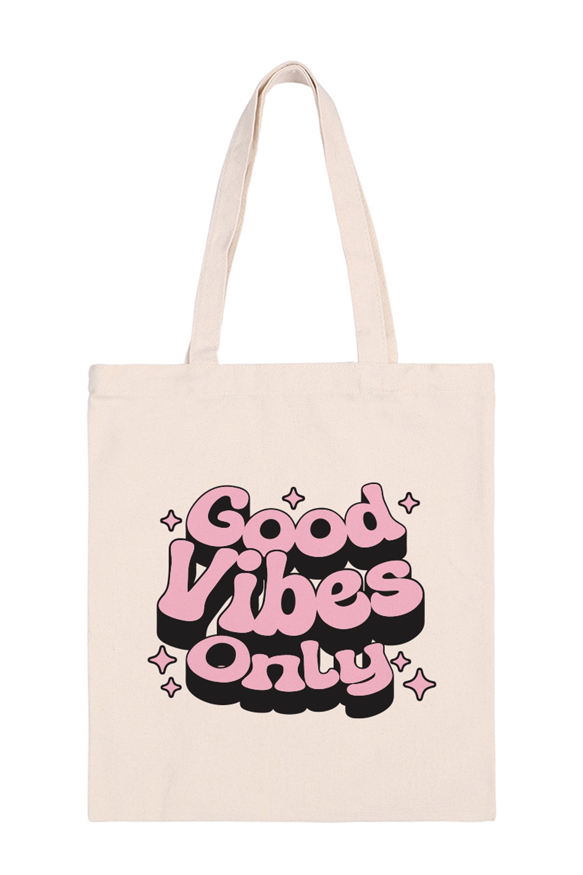 GOOD VIBES ONLY MINIMALIST FASHION TOTE BAG