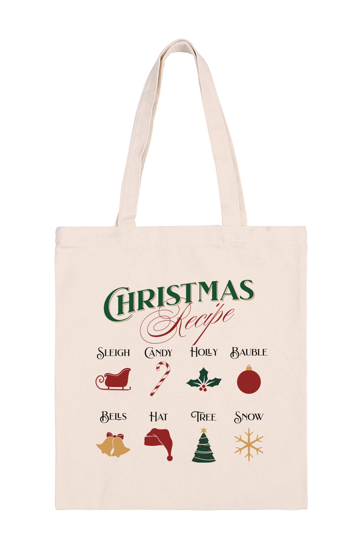 CHRISTMAS RECIPE MINIMALIST FASHION TOTE BAG